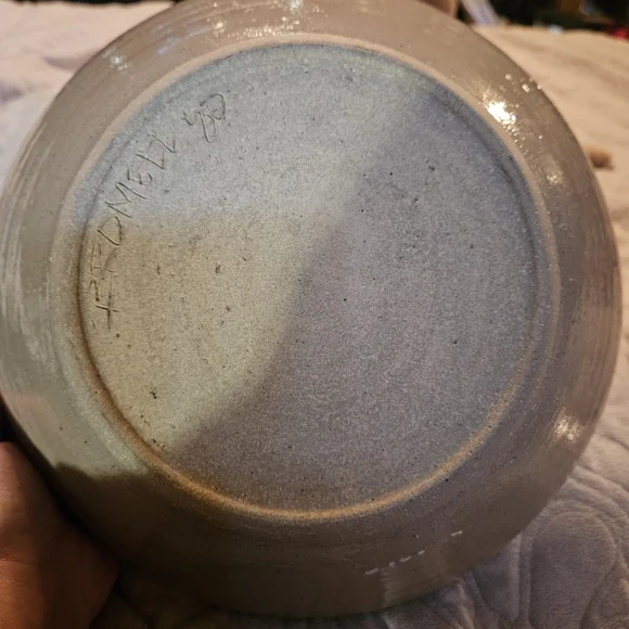 Bromwell Artistic Ceramic Bowl with Blue Swirl Design - Picture 6 of 9